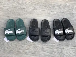 Nu Lacoste Croco Synthetic Logo Slides