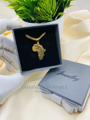 Unique Necklace With Africa Map Pendant