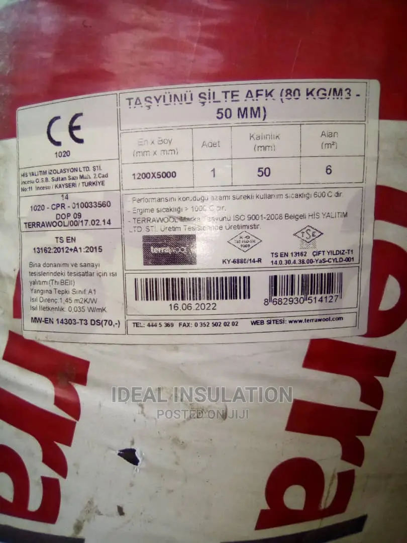 Rockwool Insulation With Aluminium Foil, 80kg Density