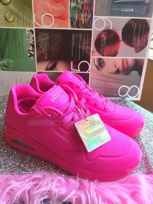 Original Sketchers Women Sneakers Trainers Hot Pink Size 38