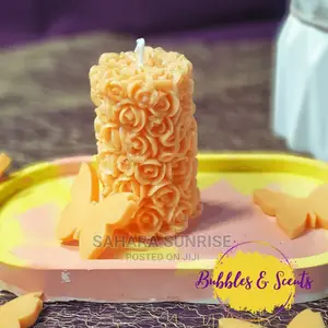 Scented Rose Pillar Candles
