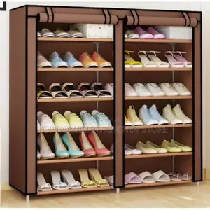 Dust Proof Shoe Rack-Double Sided 6 Tier