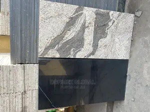 Plain Black and Champagne Gold Granite