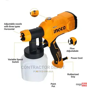 Ingco Electric 450w 800ml Paint Sprayer Spraying Gun