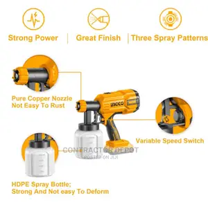 INGCO Cordless Paint Spray Gun Set Wireless 20V