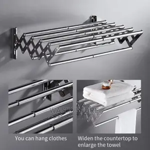 Wall Mount Drying Clothes Rack/Telescopic Towel Hanger