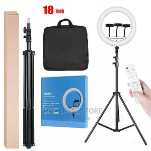 18 Inches Ringlight With Tripod, Remote and 3 Phone Holder