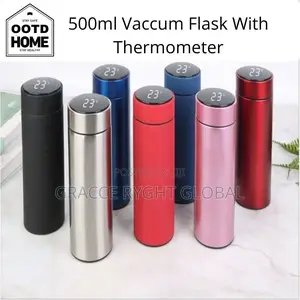 Portable Flask With Thermometer