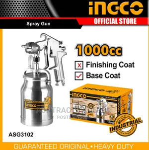 Ingco ASG2101 1000cc HVLP Air Spray Gun For Finishing WORK