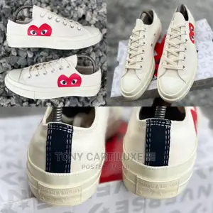 Commes Des Garçon Cdg Converse Play Low* *‘Cream’*