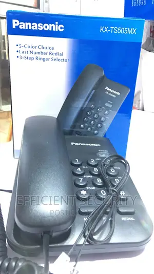 Panasonic Desk Intercom Phone Kx-Ts500mx - Black