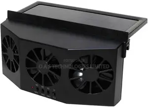 Black Solar Powered Car Exhaust Fan