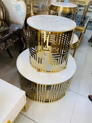 Luxurious Marble Centre Table With Two Side Stools