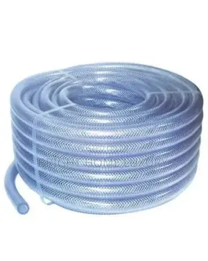 1" Braided Water Hose Tube - 50yards - Clear
