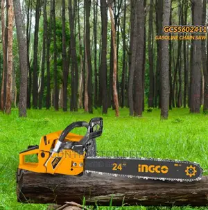INGCO GCS62241 - 24" Gasoline Chain Saw - 62c 2 Stroke Motor