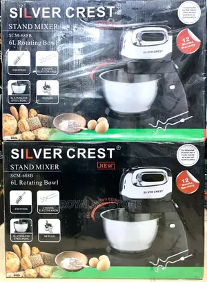 Silver Crest Stand Mixer With Rotating Bowl