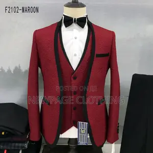 Exclusive Collarless Tuxedo 3pcs Suits