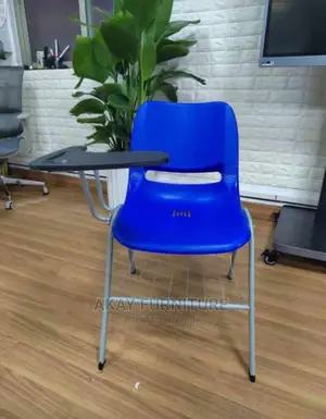 Blue Training Chair With Writing Pad