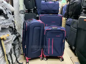 Set of 4 Star Express Blue/Pink Traveling Luggage