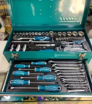 Total Metal Tool Chest With 2 Drawers and 97pcs Tools