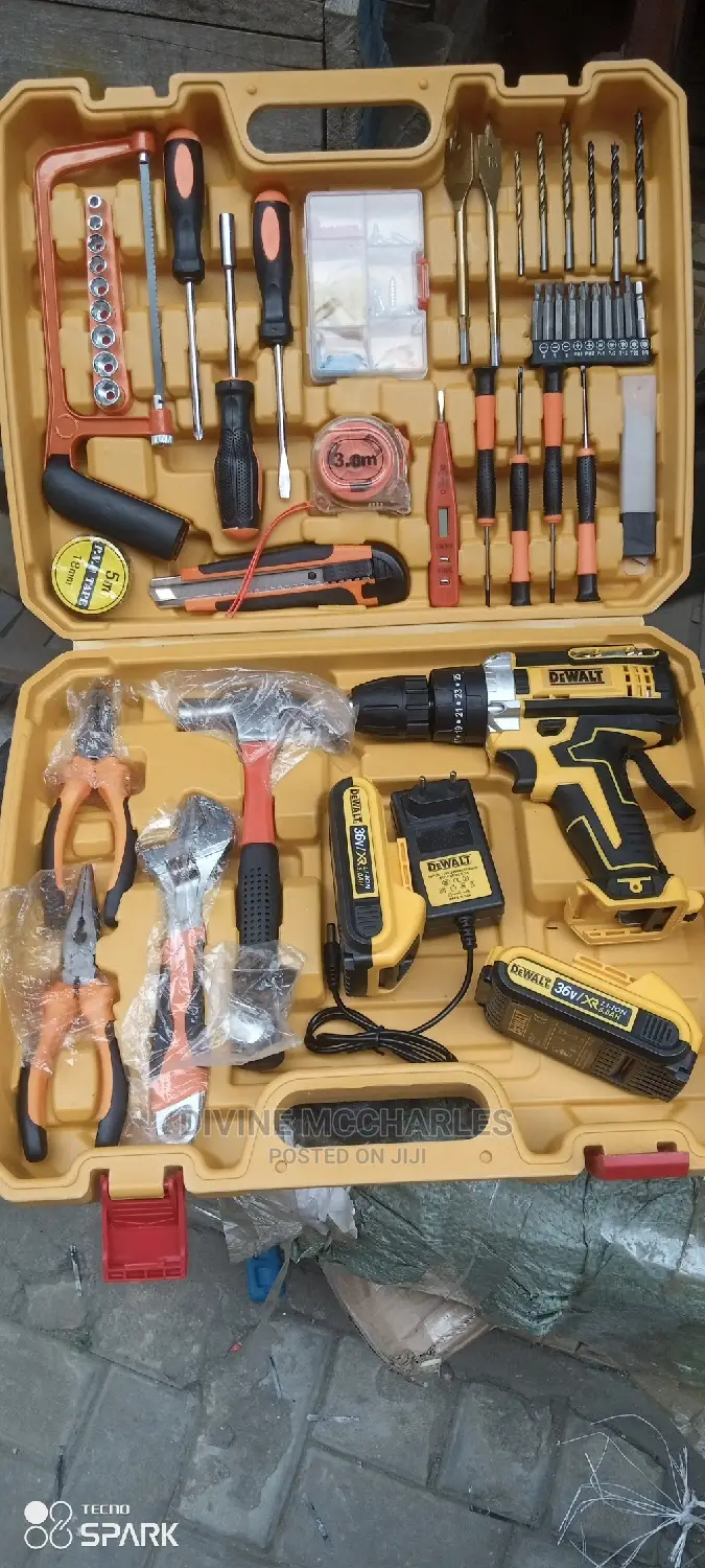 Combination Tools Box With 36v Battery Drilling Machine