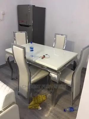 Quality Imported Marble Dining Table With Four Chairs
