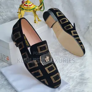 Original Versace Men Leather Loafers Shoe Available
