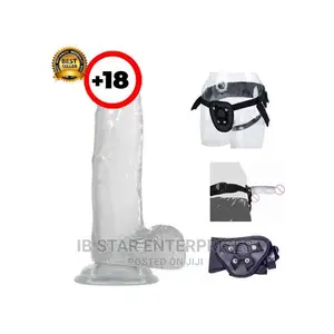 White Transparent 8 Inches Strap On