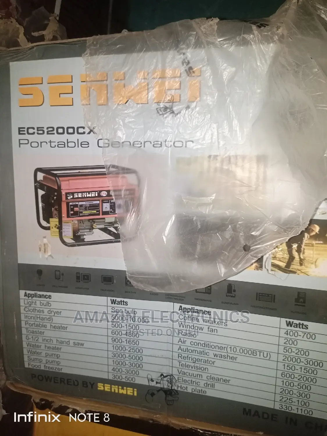 Senwei Ec5200cx Petrol Generator