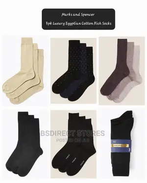 Marks and Spencer 3 Pack Luxury Egyptian Cotton Rich Socks