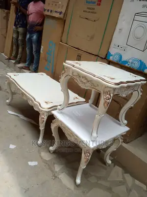 Royal Centre Table With Two Side Stools White
