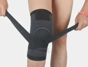Knee Support Brace With Straps Black S-XXXL