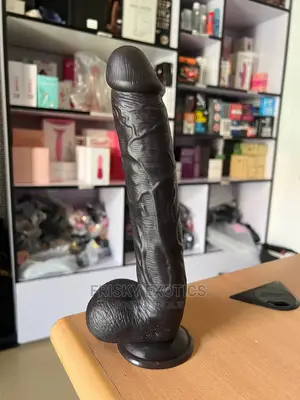 10 Inches Black Non Vibrating Realistic Dildo