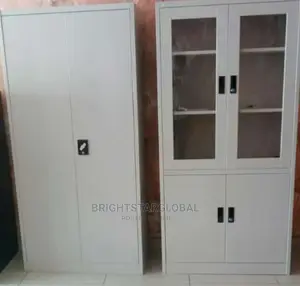 Half Glass Metal Filling Cabinet