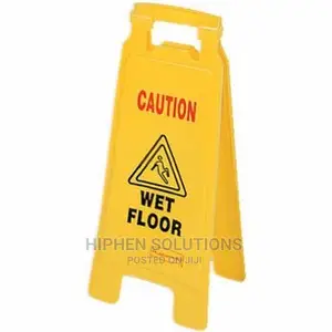 25" X 12" 2-sided Yellow Caution Safety Wet Floor Sign