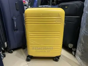 Medium Size Imported Yellow Plastic Traveling Luggage