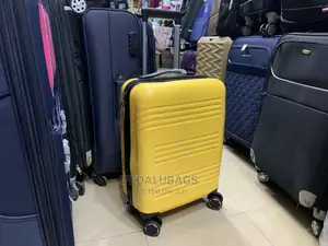 Small Size Imported Plastic Yellow Traveling Luggage