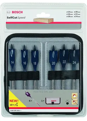 Bosch Professional 6 Piece. Self Cut Speed Spade Bit Set