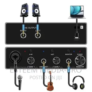 External USB Sound Card Audio Interface Studio