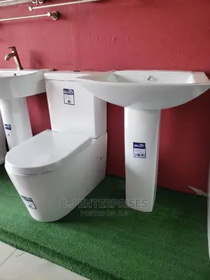 Ceramic Wc With Wash Hand Basin