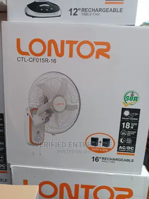 Rechargeable Wall Fan - 16 Inches