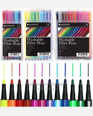 Easynote Washable Fibre Pens Felt Tips Markers Colouring Set