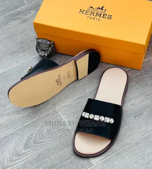 Hermes Leather Slipers