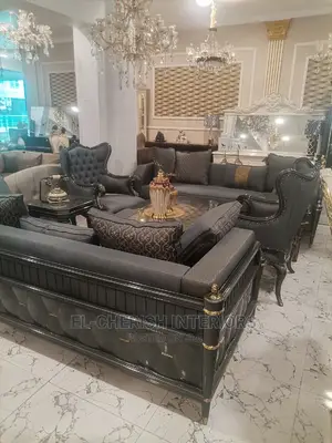 Elegant 8 Seater Living Room Fabric Sofa Chair.