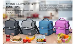 STNTUS Cooler Lunch Bag, Thermal Cool Bags (With Ice Pack)
