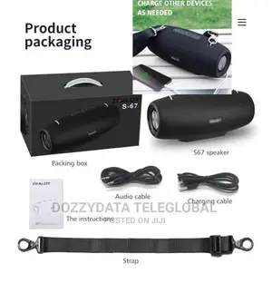Zealot S67 Portable Wireless Bluetooth Speaker -60w-14400mah