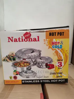 3 Piece Stainless Casserole Dish Serving Plates