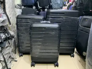 Set of Black Imported Quality Traveling Luggage