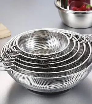 6pcs- Stainless Steel Colander Sieve Mesh Bowls