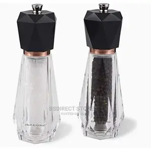 Cole and Mason Somerton Clear Antique Brass Salt Pepper Mill